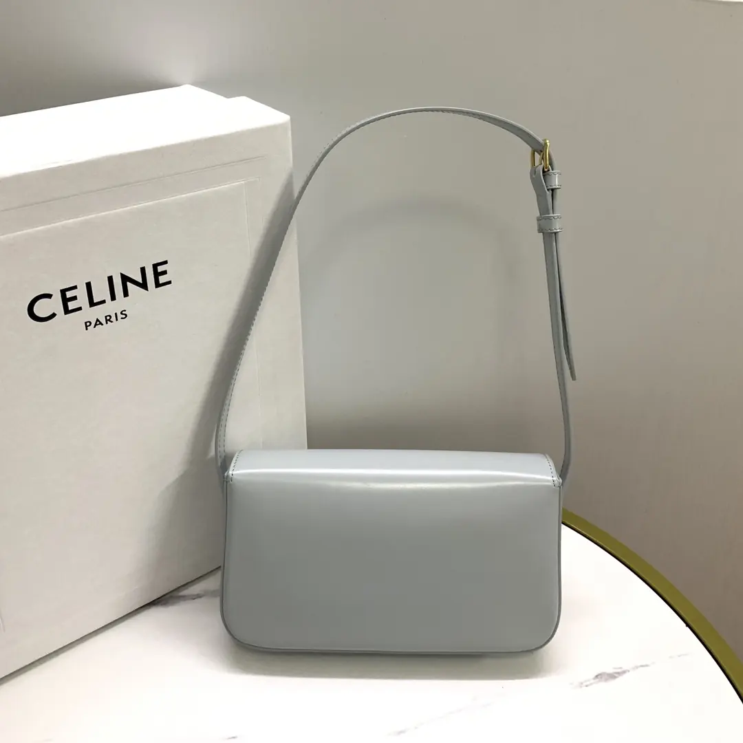 Celine Style Beige Leather Shoulder Bag Lookbook Reference image 2