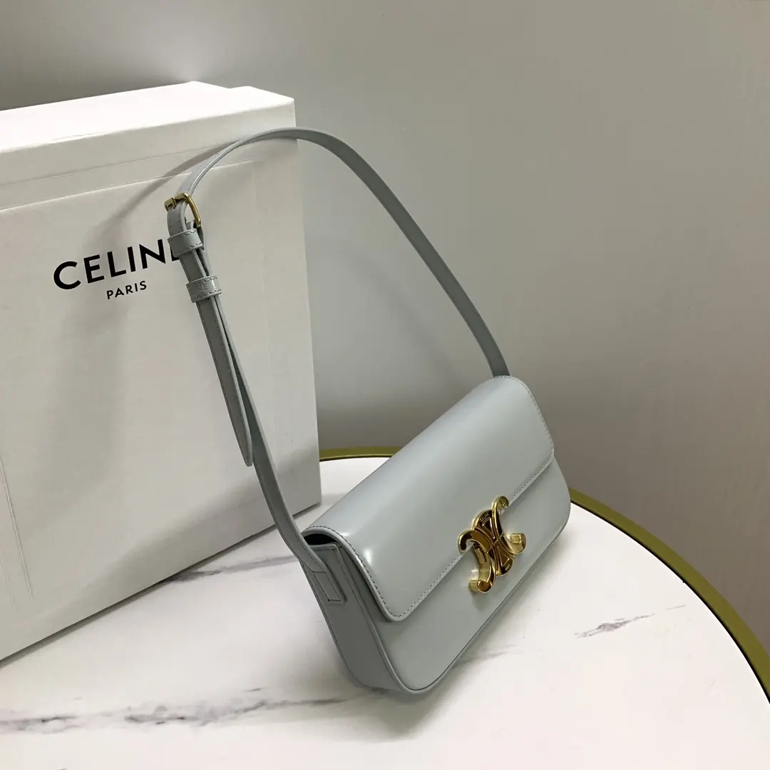 Celine Style Beige Leather Shoulder Bag Lookbook Reference image 4