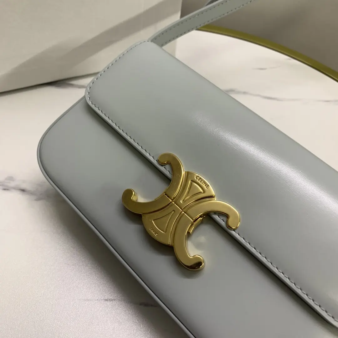 Celine Style Beige Leather Shoulder Bag Lookbook Reference image 5