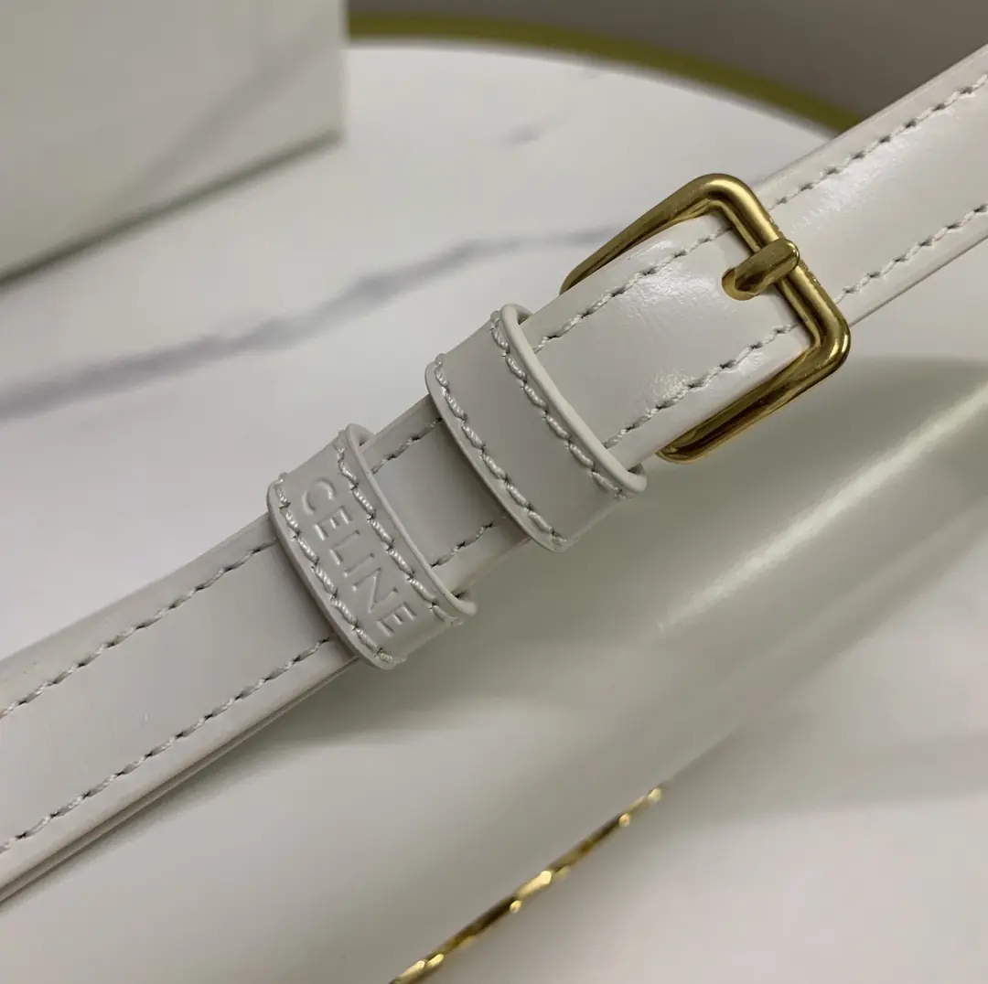 Celine Style Beige Leather Shoulder Bag Lookbook Reference image 6