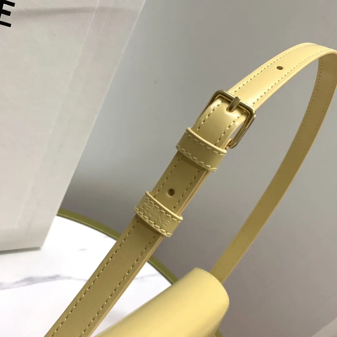 Celine Style Beige Leather Shoulder Bag Lookbook Reference image 5