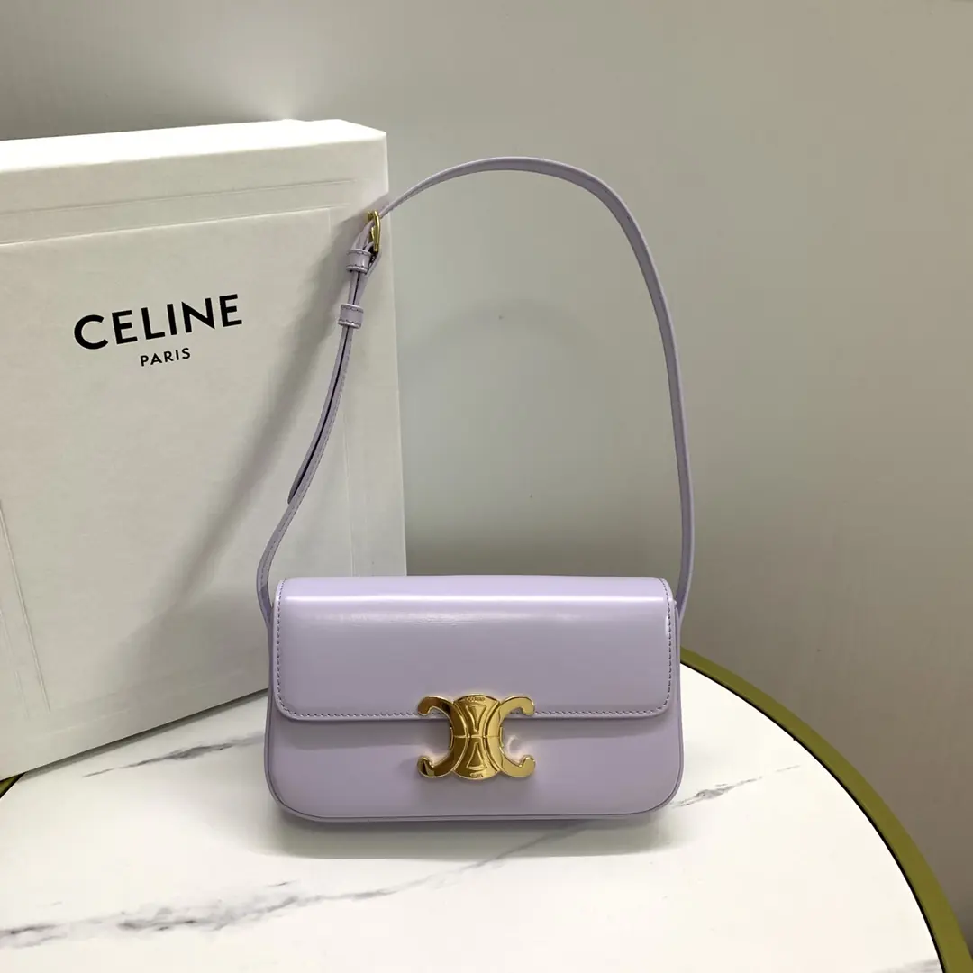 Celine Style Beige Leather Shoulder Bag Lookbook Reference image 1