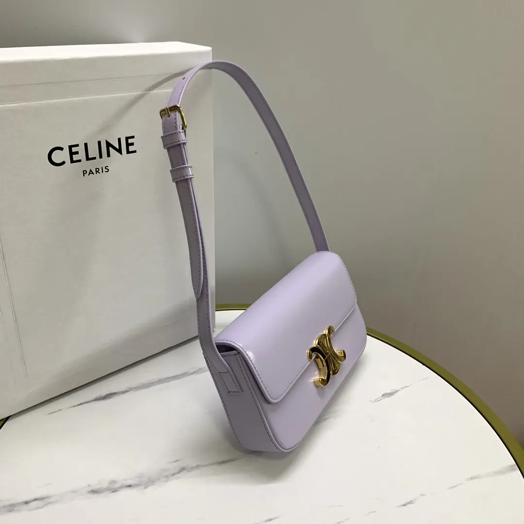 Celine Style Beige Leather Shoulder Bag Lookbook Reference image 2