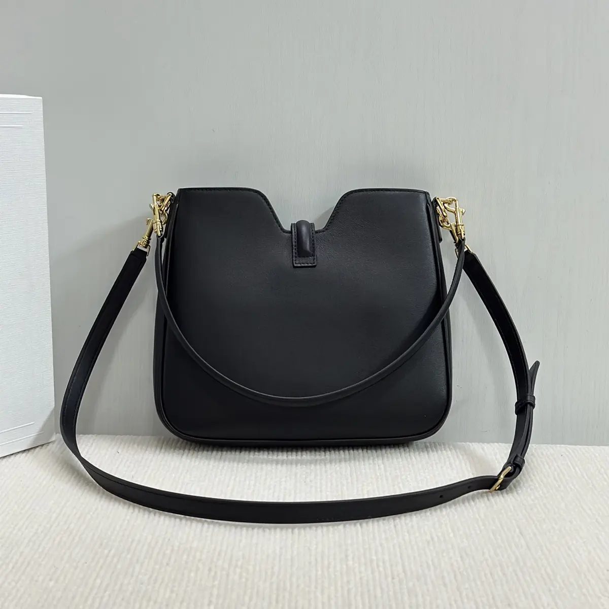 Celine Style Black Leather Hobo Bag Bags Hobo Bag detail image 2 from source 719956
