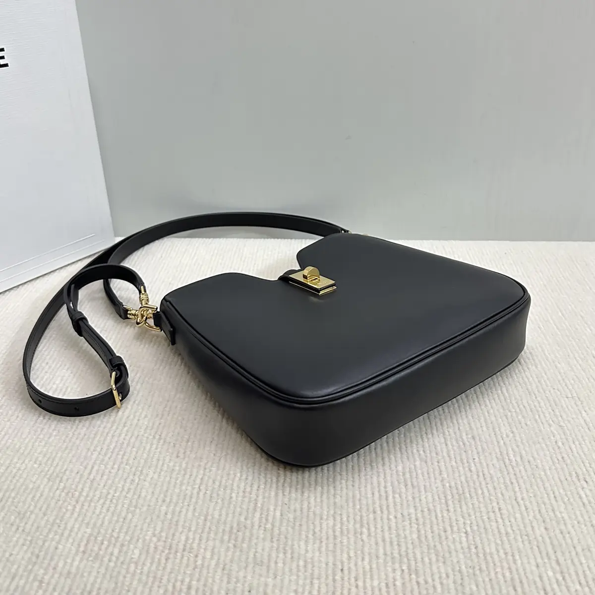 Celine Style Black Leather Hobo Bag Bags Hobo Bag detail image 4 from source 719956