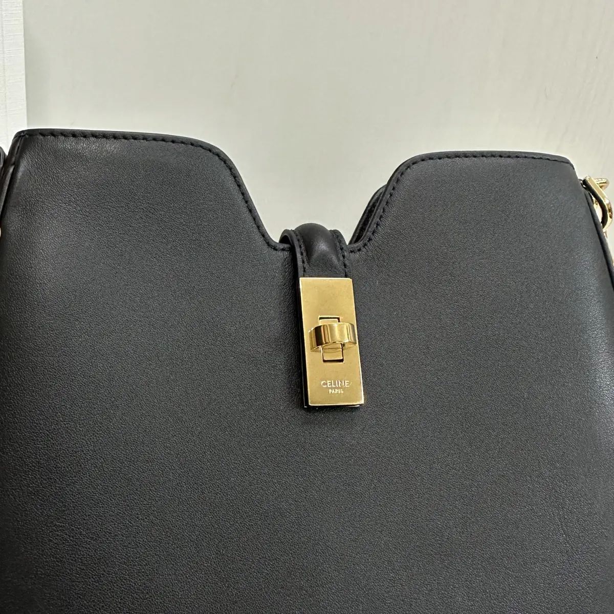 Celine Style Black Leather Hobo Bag Bags Hobo Bag detail image 5 from source 719956