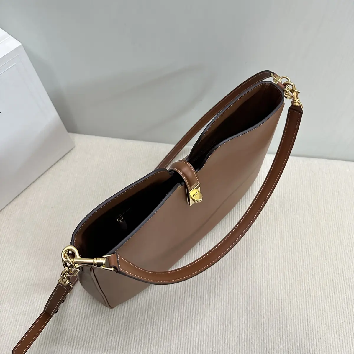 Celine Style Black Leather Hobo Bag Bags Hobo Bag detail image 8 from source 719957