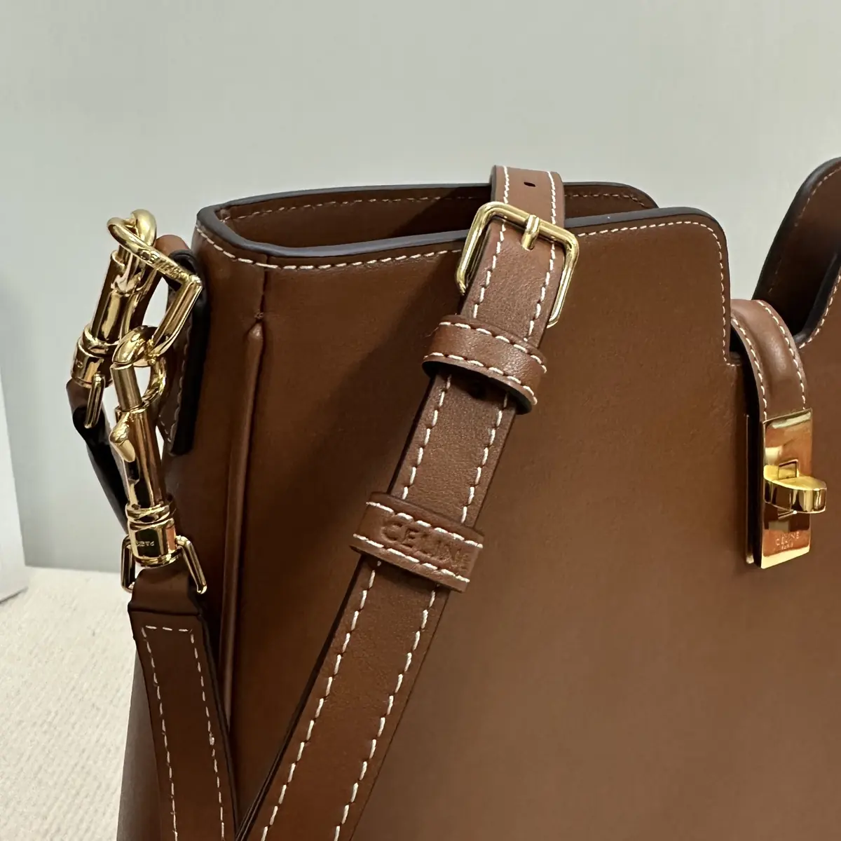 Celine Style Black Leather Hobo Bag Bags Hobo Bag detail image 9 from source 719957