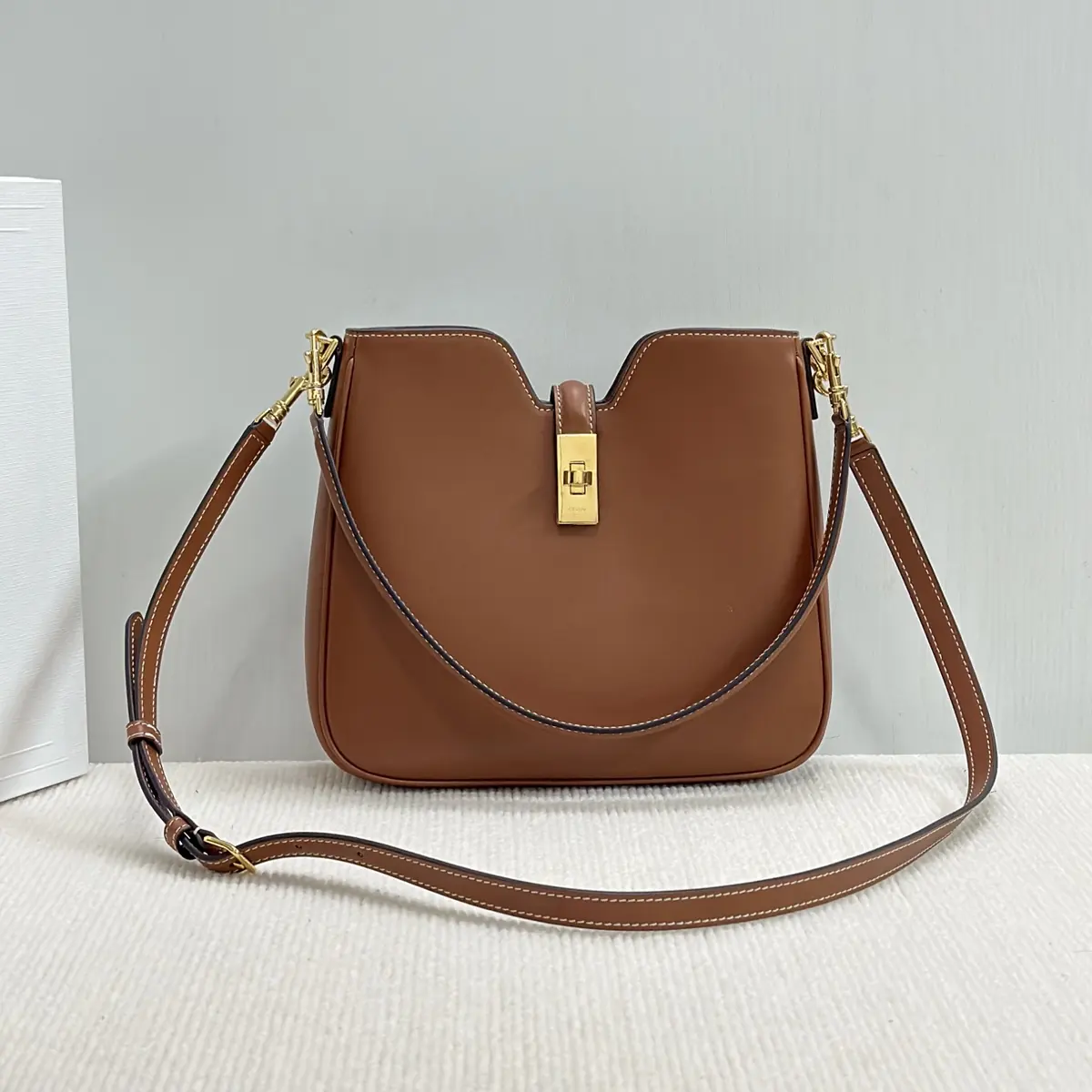 Celine Style Black Leather Hobo Bag Bags Hobo Bag detail image 1 from source 719958