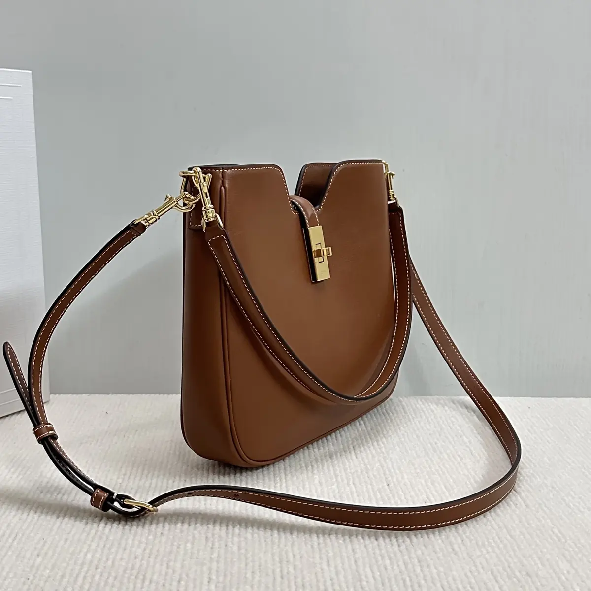 Celine Style Black Leather Hobo Bag Bags Hobo Bag detail image 3 from source 719958