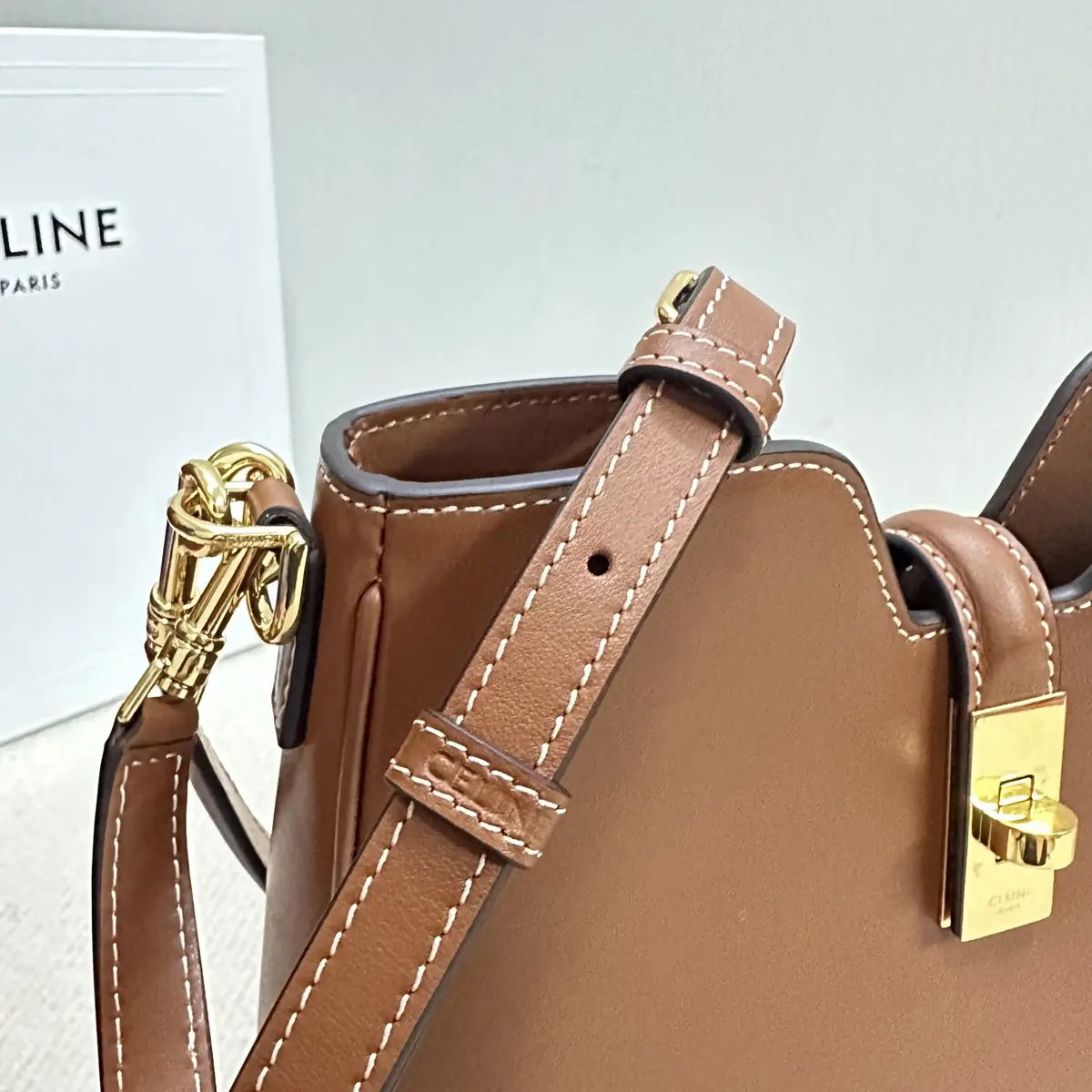 Celine Style Black Leather Hobo Bag Bags Hobo Bag detail image 6 from source 719958