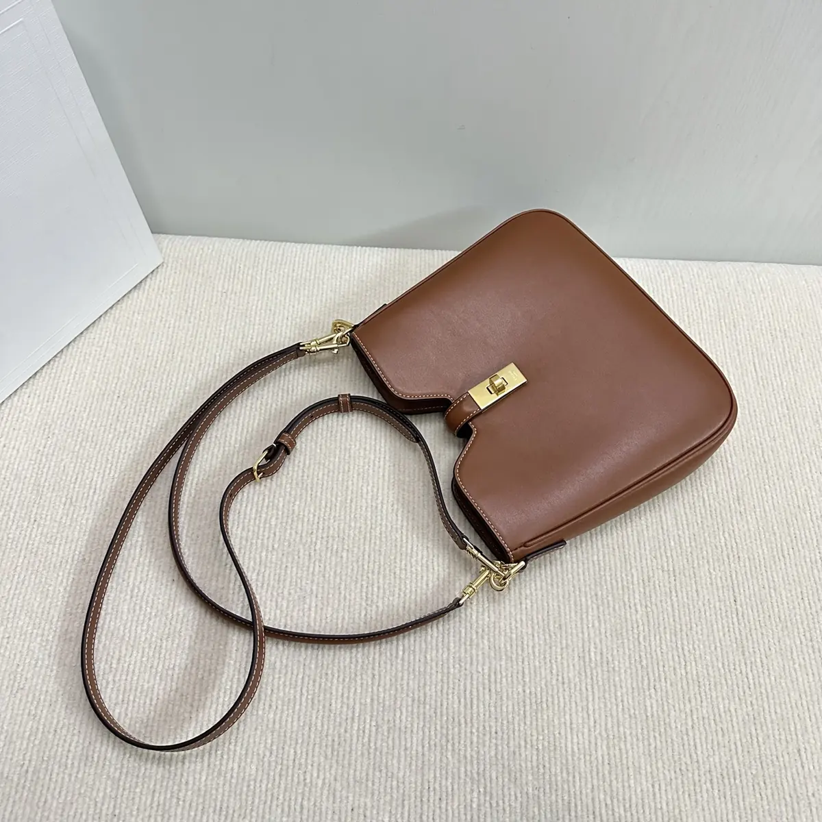 Celine Style Black Leather Hobo Bag Bags Hobo Bag detail image 7 from source 719958