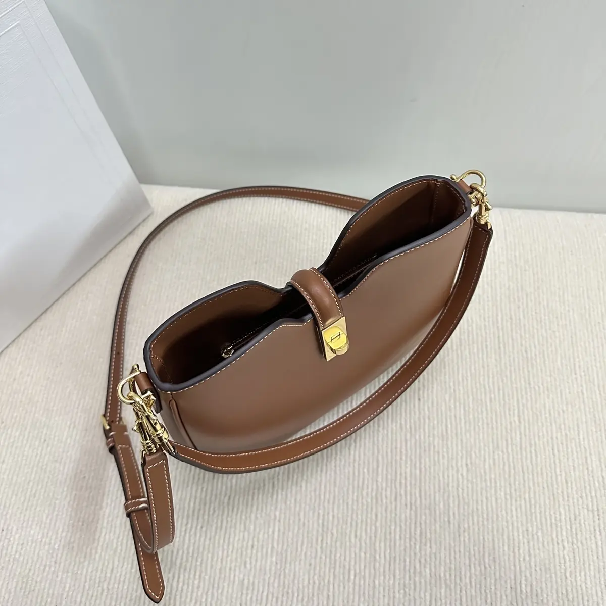 Celine Style Black Leather Hobo Bag Bags Hobo Bag detail image 8 from source 719958