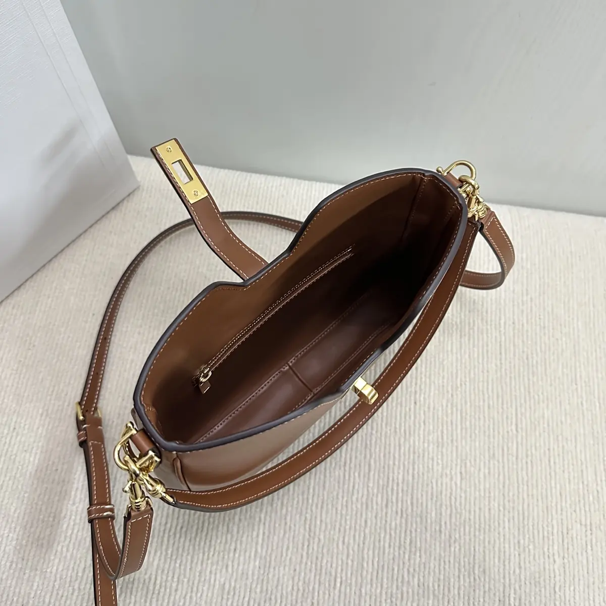 Celine Style Black Leather Hobo Bag Bags Hobo Bag detail image 9 from source 719958