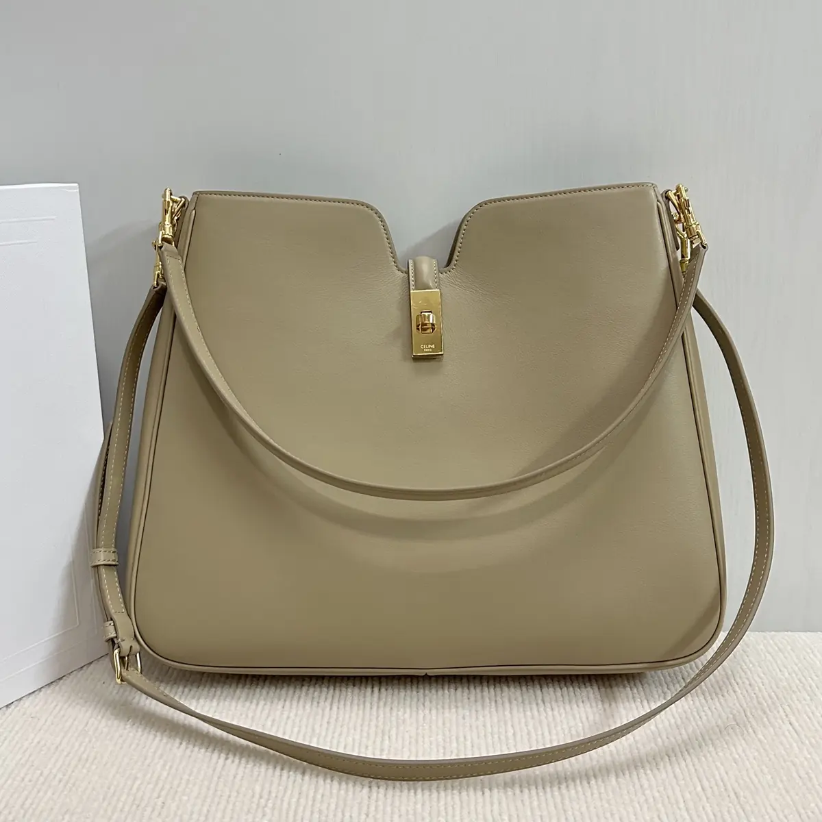 Celine Style Black Leather Hobo Bag Bags Hobo Bag detail image 1 from source 719959