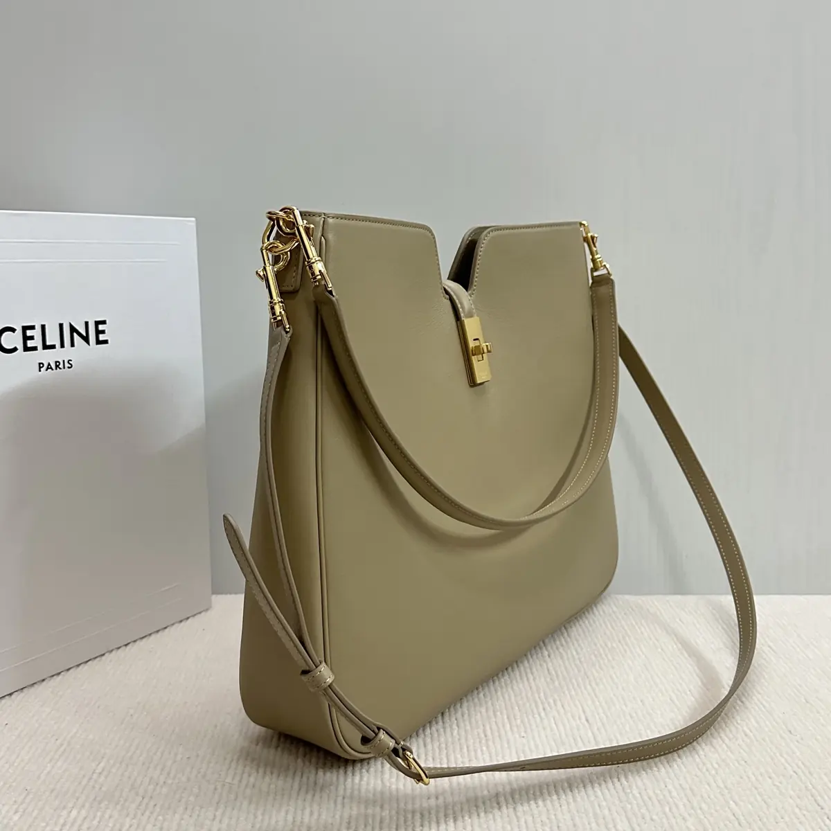 Celine Style Black Leather Hobo Bag Bags Hobo Bag detail image 2 from source 719959