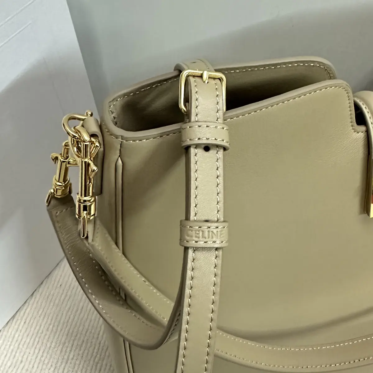 Celine Style Black Leather Hobo Bag Bags Hobo Bag detail image 7 from source 719959