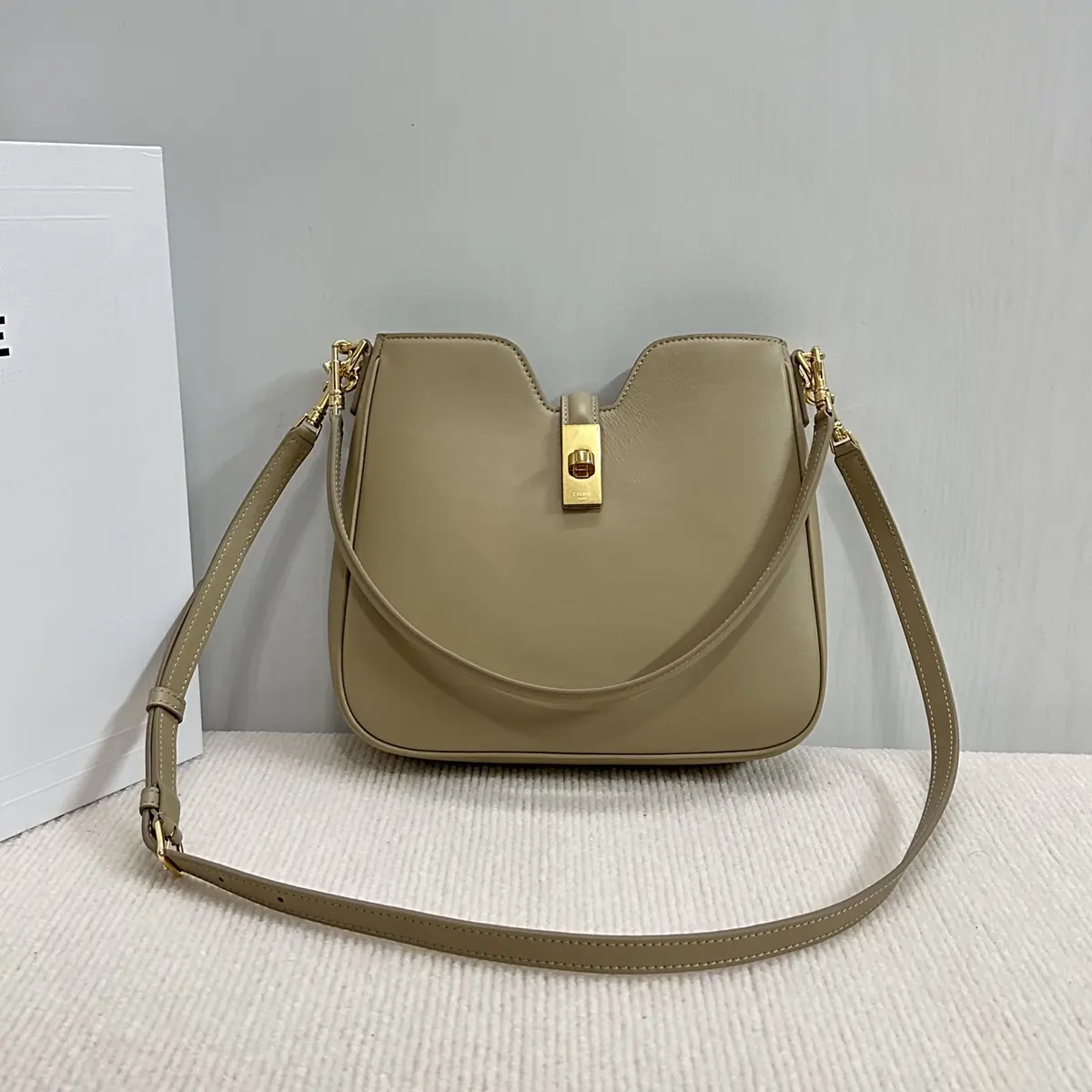 Celine Style Black Leather Hobo Bag Bags Hobo Bag detail image 1 from source 719960
