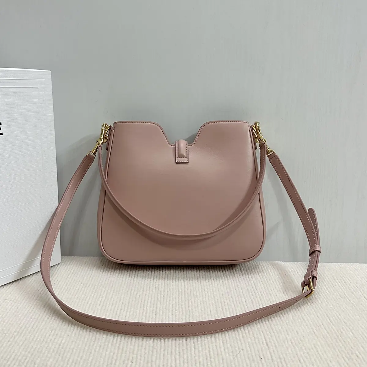 Celine Style Black Leather Hobo Bag Bags Hobo Bag detail image 3 from source 719964