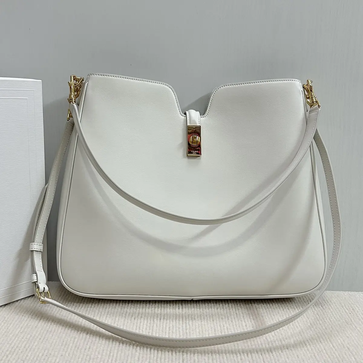 Celine Style Black Leather Hobo Bag Bags Hobo Bag detail image 1 from source 719965