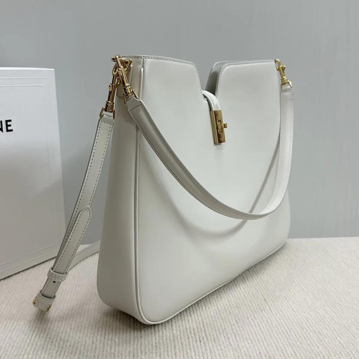 Celine Style Black Leather Hobo Bag Bags Hobo Bag detail image 2 from source 719965