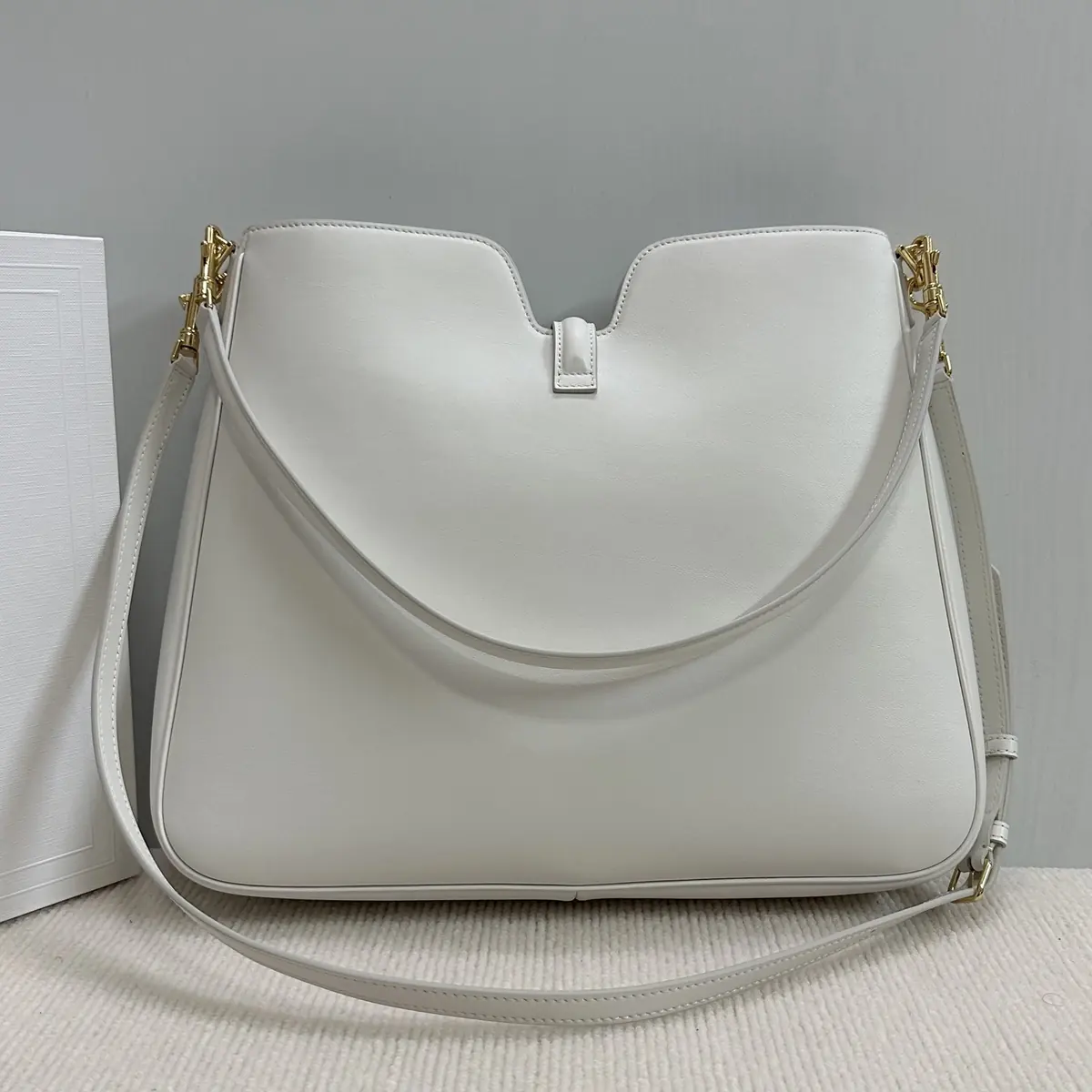 Celine Style Black Leather Hobo Bag Bags Hobo Bag detail image 3 from source 719965