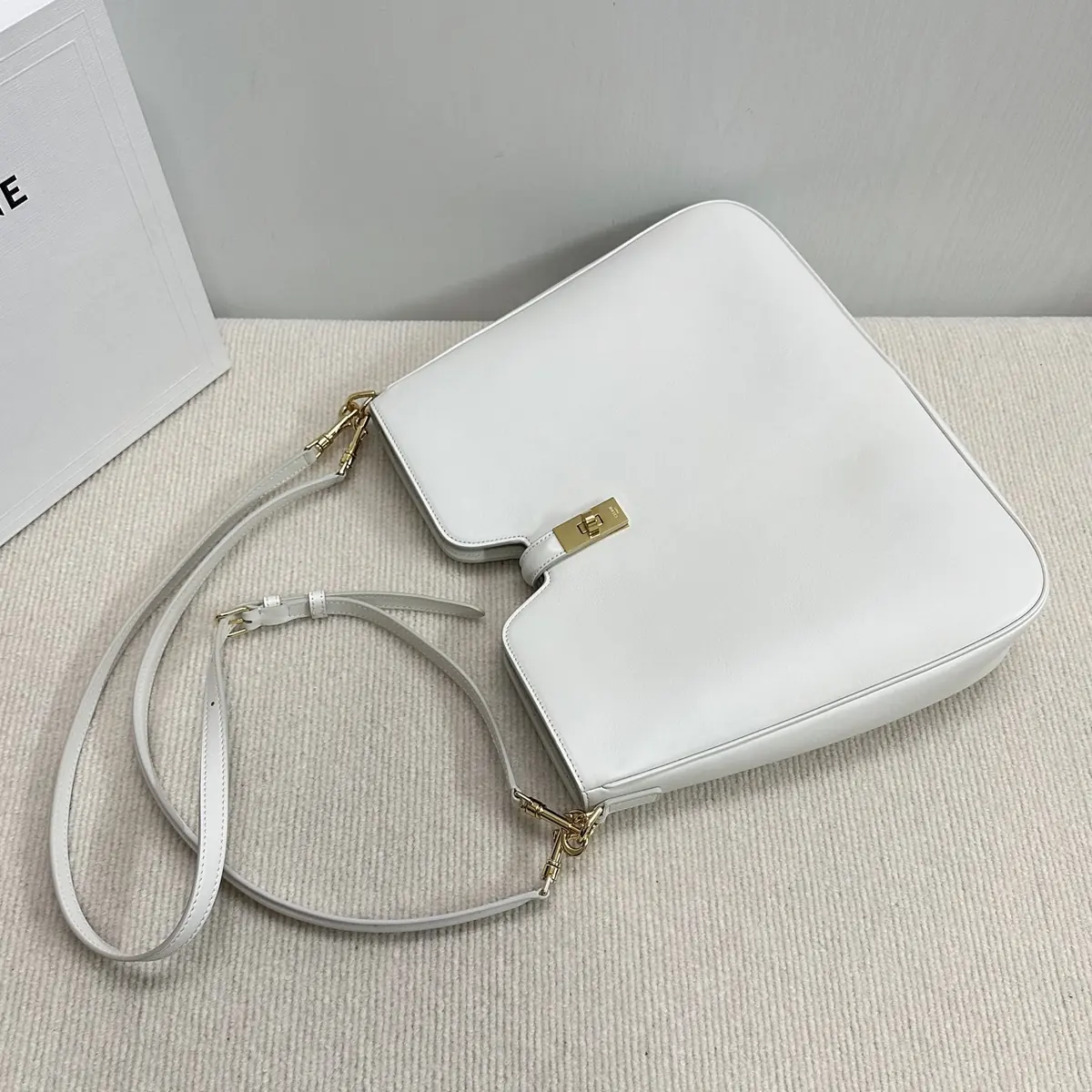 Celine Style Black Leather Hobo Bag Bags Hobo Bag detail image 9 from source 719965
