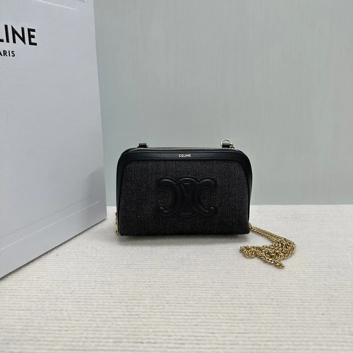 Celine Style Black Leather Wallet Lookbook Reference image 1