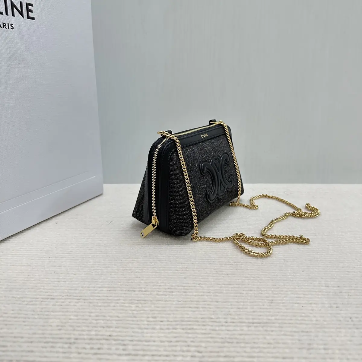 Celine Style Black Leather Wallet Lookbook Reference image 2