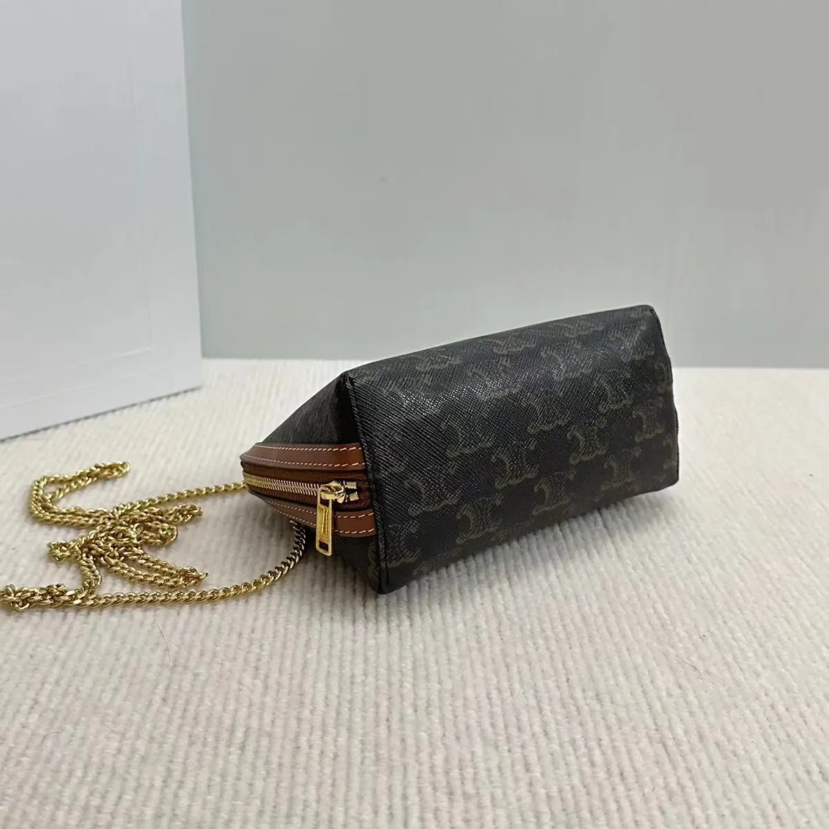 Celine Style Brown Leather Wallet Lookbook Reference image 5