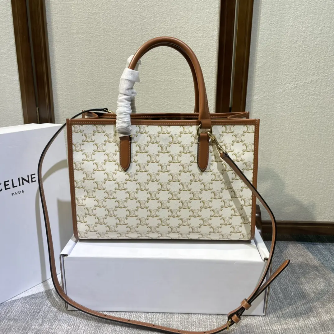 Celine Style Brown Tote Bag Bags Tote Bag detail image 3 from source 720027