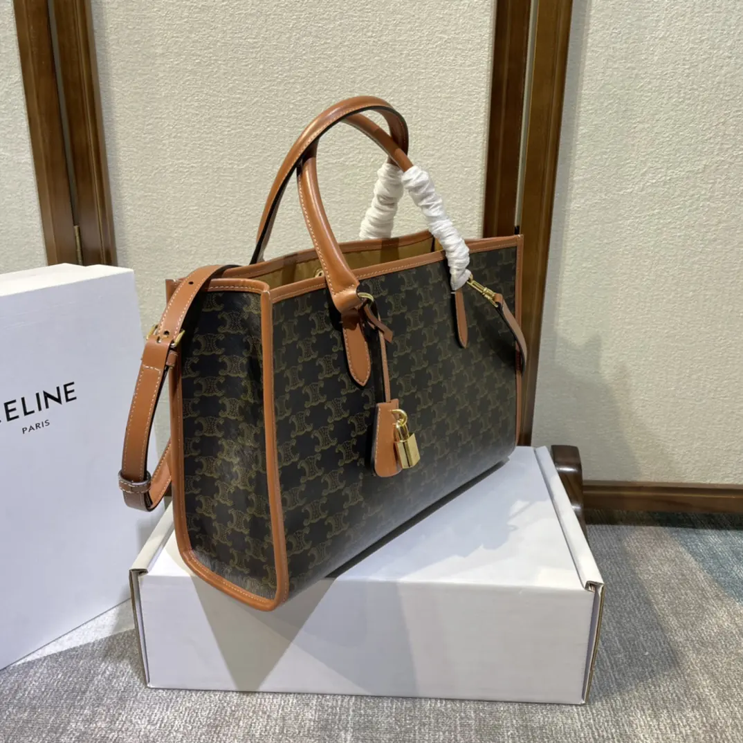 Celine Style Brown Tote Bag Bags Tote Bag detail image 2 from source 720028