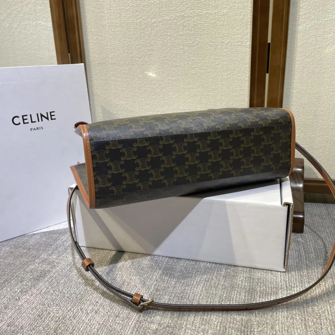 Celine Style Brown Tote Bag Bags Tote Bag detail image 4 from source 720028