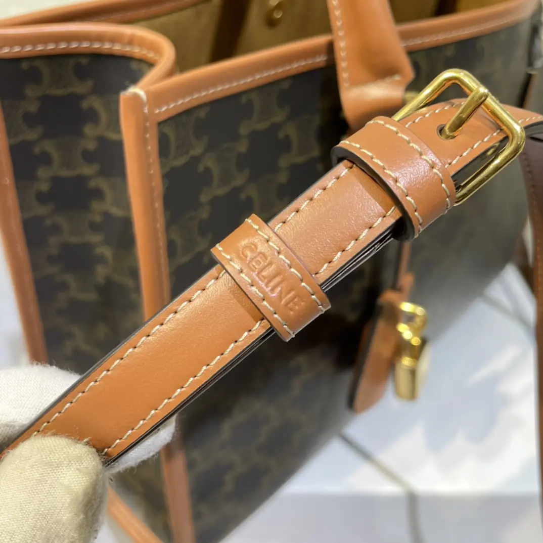 Celine Style Brown Tote Bag Bags Tote Bag detail image 6 from source 720028