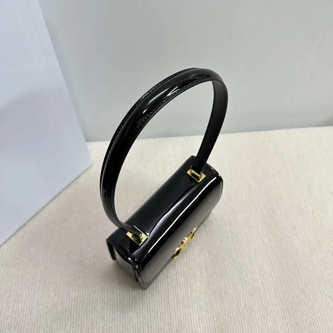 Celine Style Gold Leather Shoulder Bag Lookbook Reference image 6
