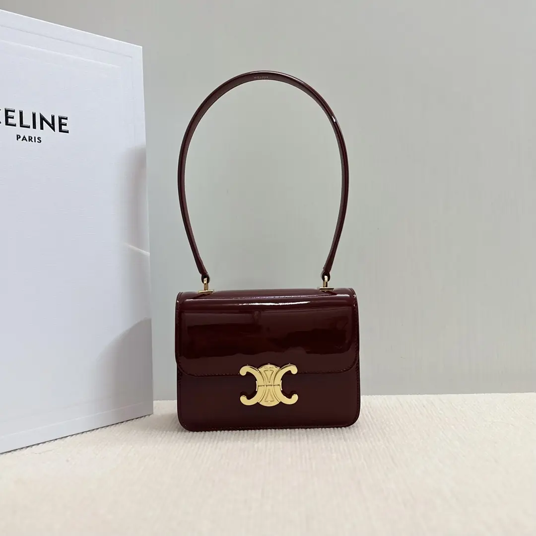 Celine Style Gold Leather Shoulder Bag Lookbook Reference image 1