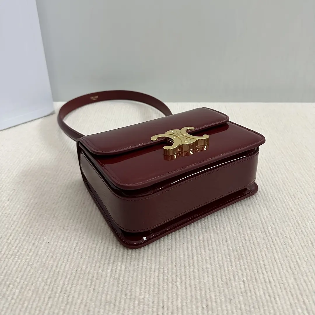 Celine Style Gold Leather Shoulder Bag Lookbook Reference image 4
