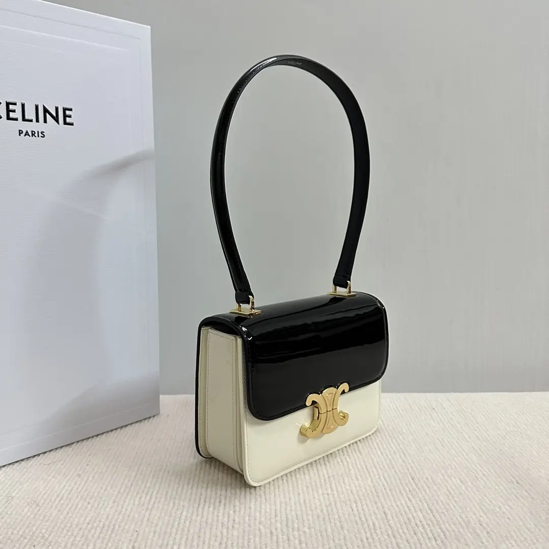 Celine Style Gold Leather Shoulder Bag Lookbook Reference image 3