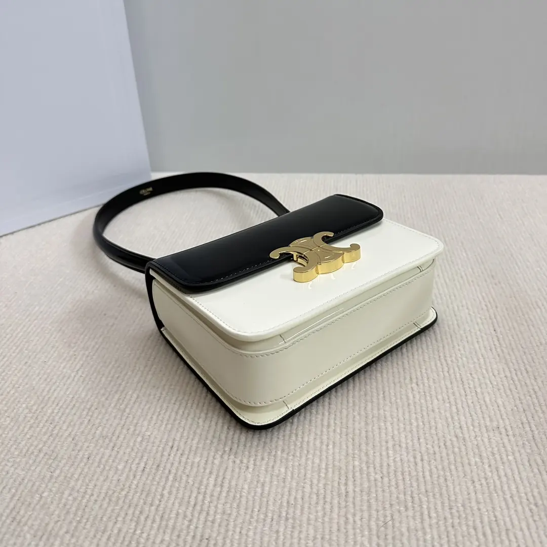 Celine Style Gold Leather Shoulder Bag Lookbook Reference image 4