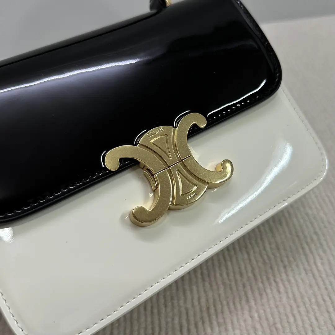 Celine Style Gold Leather Shoulder Bag Lookbook Reference image 5