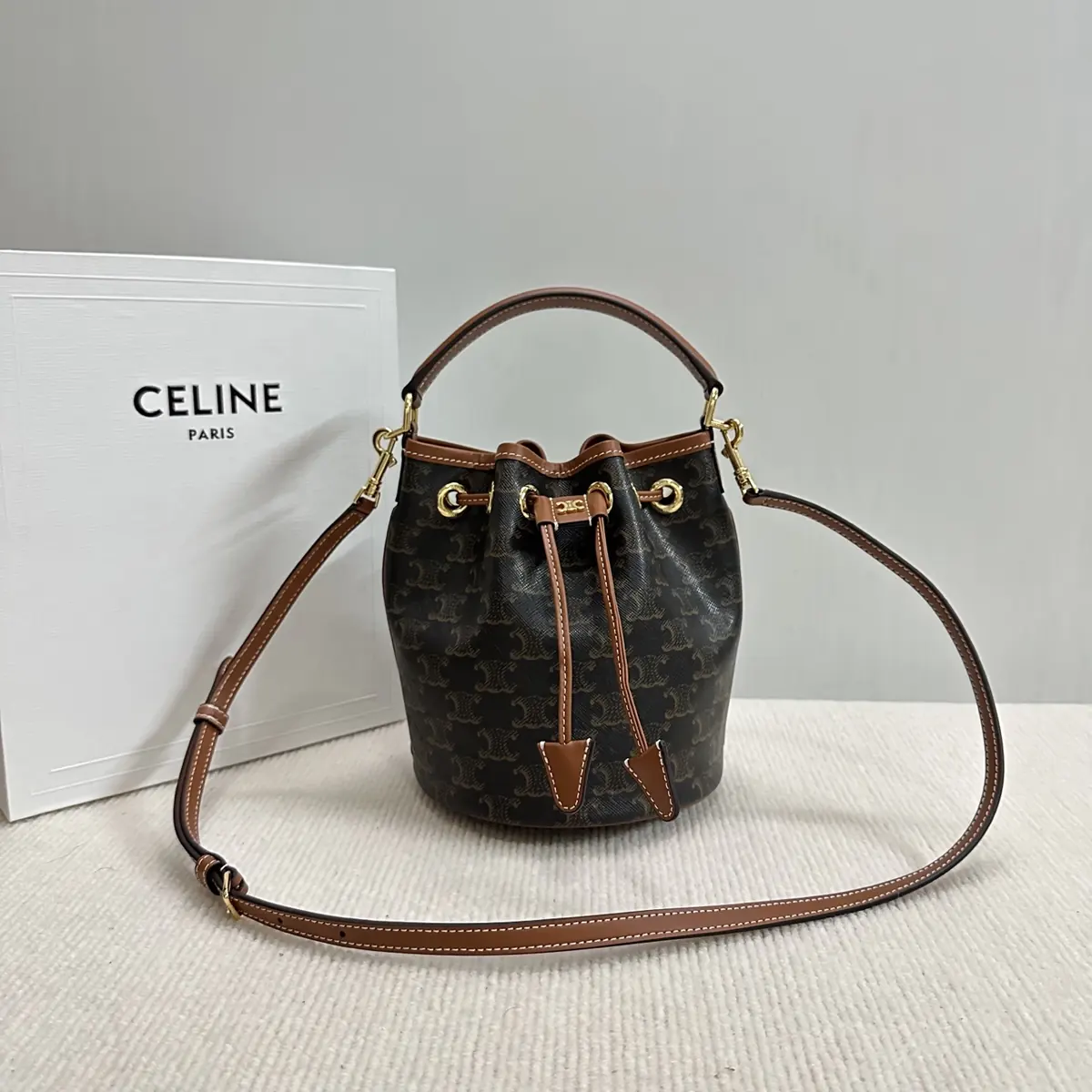 Celine Style Gold Shoulder Bag Lookbook Reference image 1