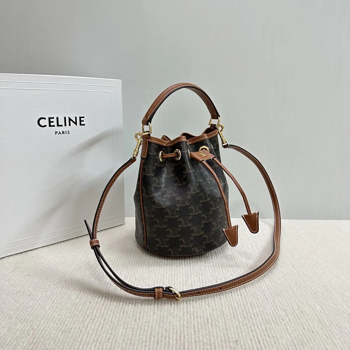 Celine Style Gold Shoulder Bag Lookbook Reference image 2