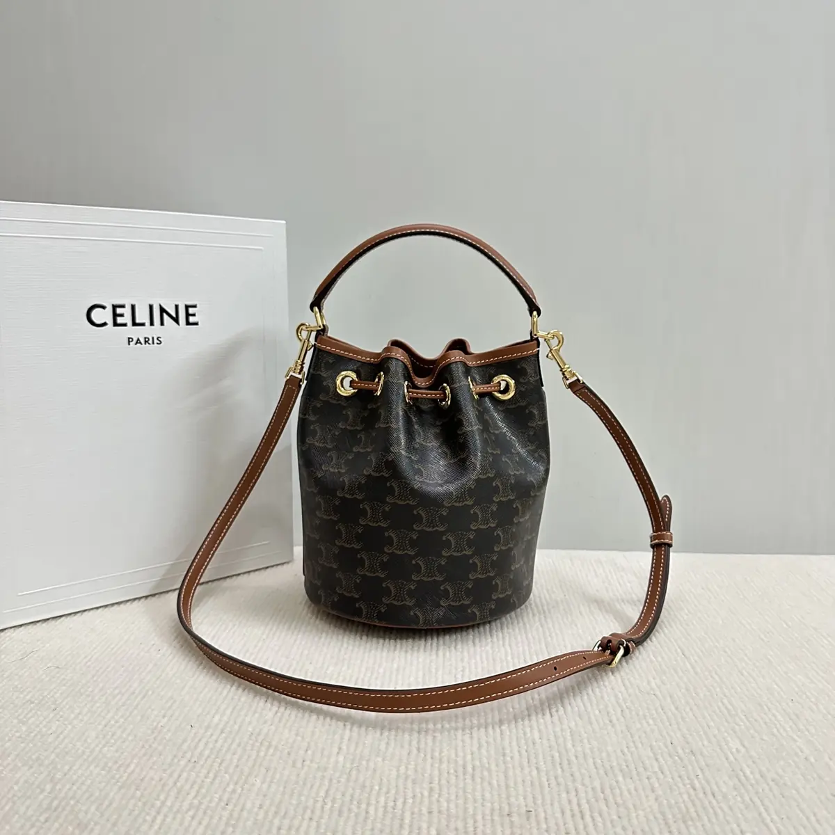 Celine Style Gold Shoulder Bag Lookbook Reference image 3