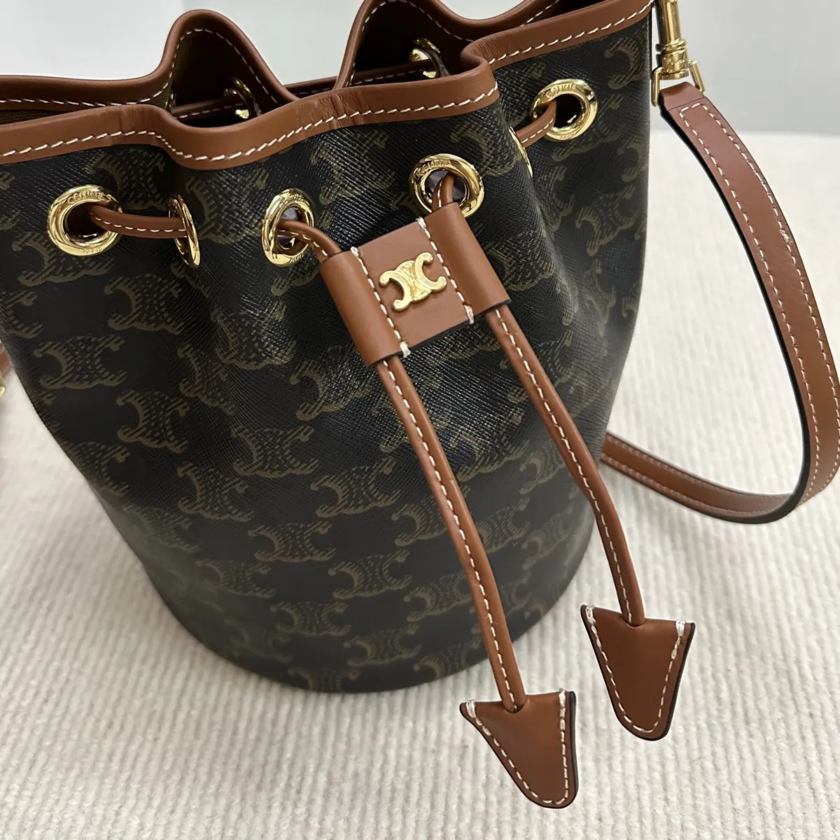 Celine Style Gold Shoulder Bag Lookbook Reference image 5