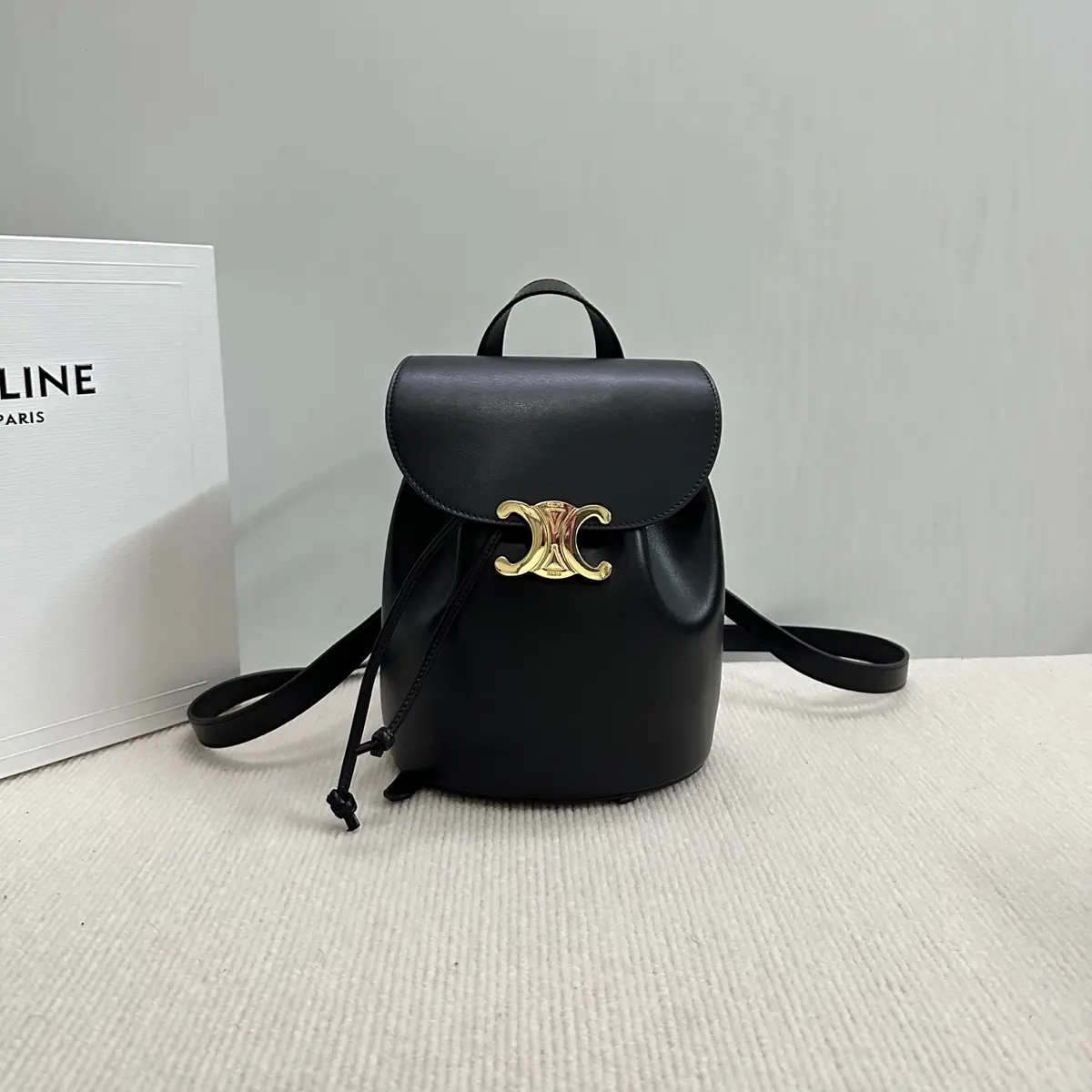 Celine Style Leather Backpack Lookbook Reference image 1