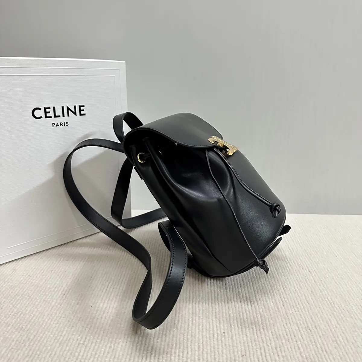 Celine Style Leather Backpack Lookbook Reference image 3