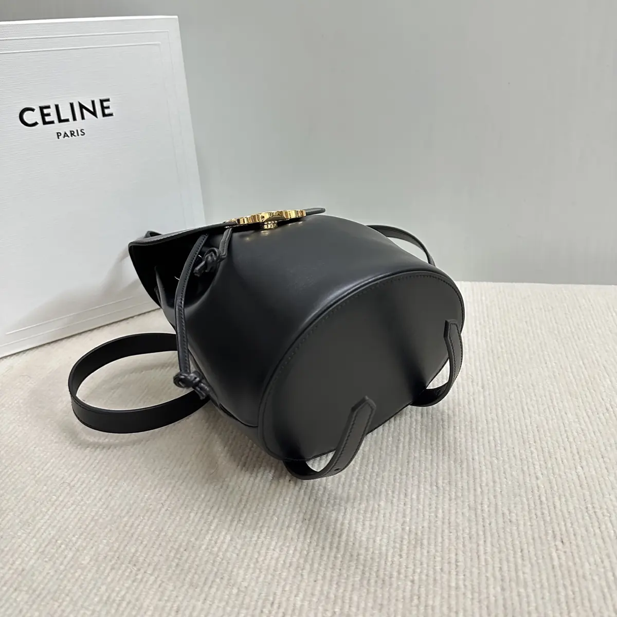 Celine Style Leather Backpack Lookbook Reference image 4