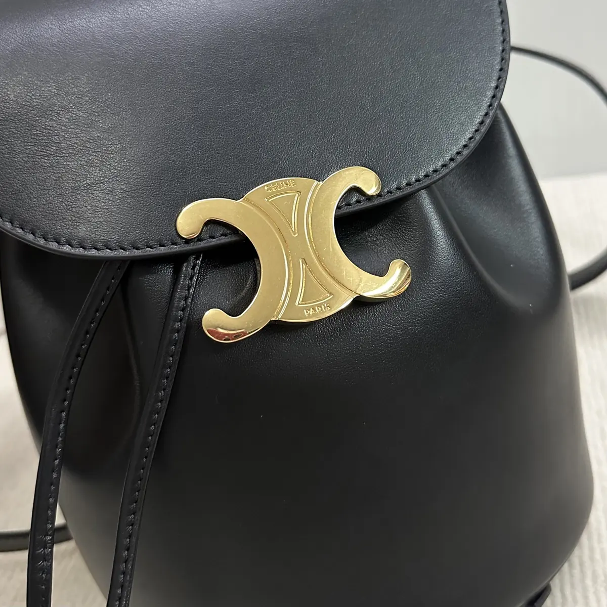 Celine Style Leather Backpack Lookbook Reference image 5