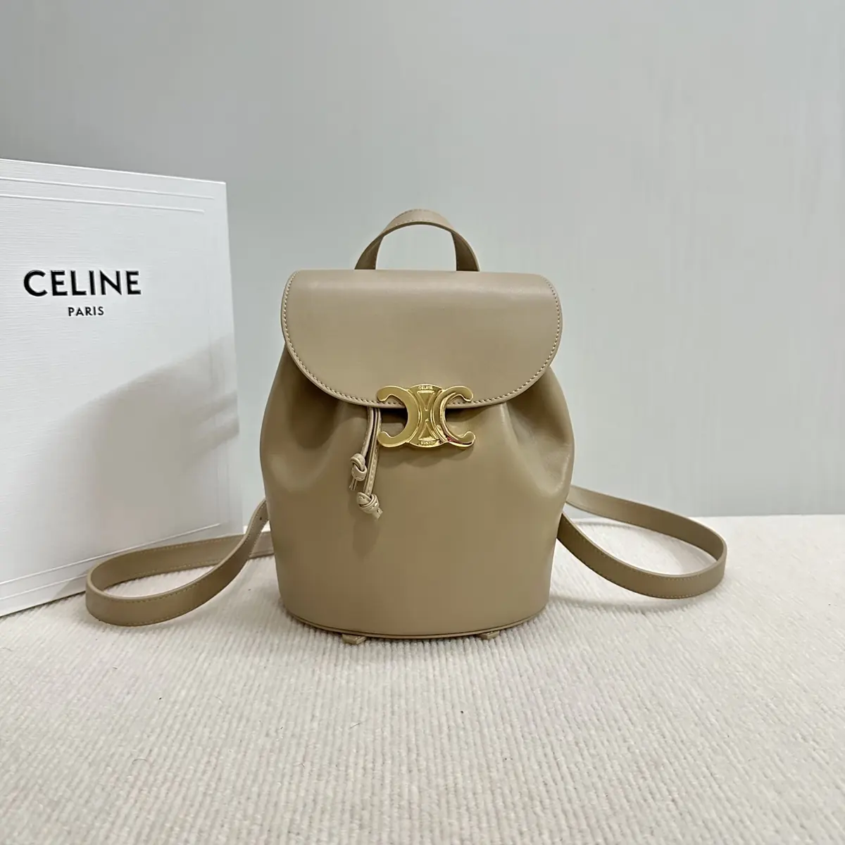 Celine Style Leather Backpack Lookbook Reference image 1