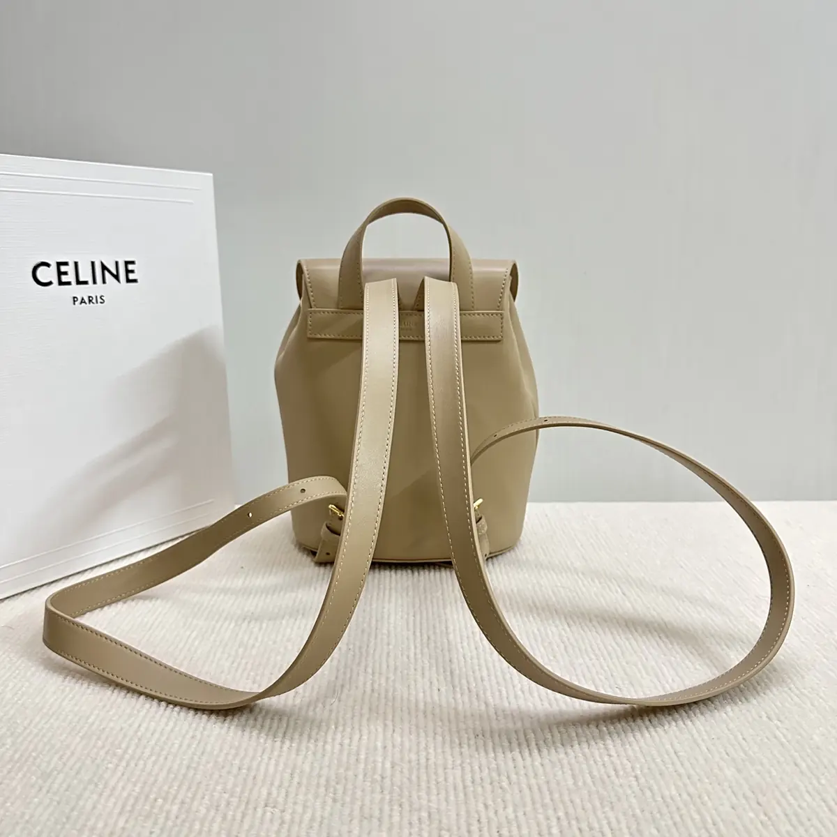 Celine Style Leather Backpack Lookbook Reference image 2